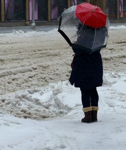 Full length of a man in snow