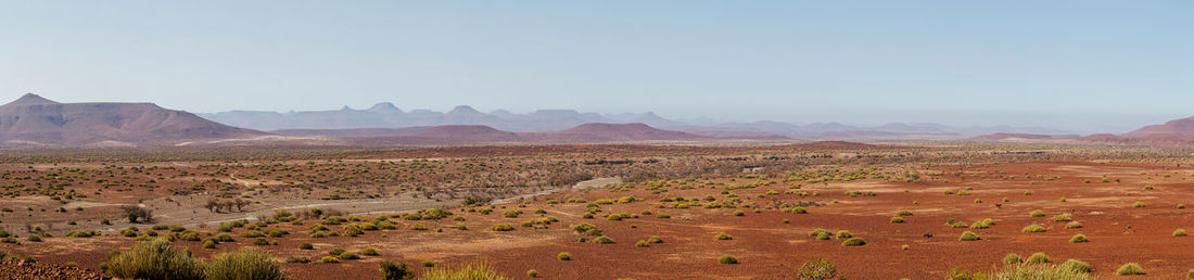 Panoramic view of desert against sky