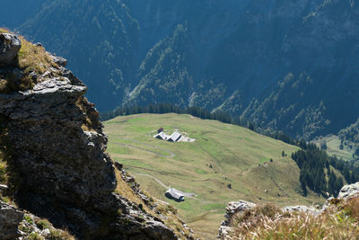 Scenic view of landscape and mountains