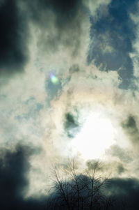 Low angle view of cloudy sky