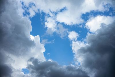 Low angle view of clouds in sky