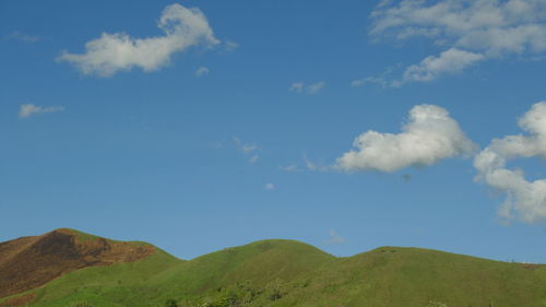 Low angle view of mountain against sky