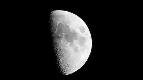 Low angle view of moon in sky