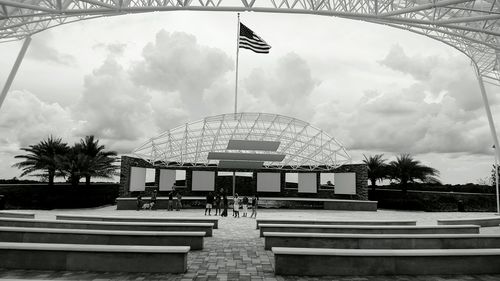 Built structure against cloudy sky