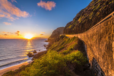 Hawaii sunrise - scenic view of sea against sky during sunrise