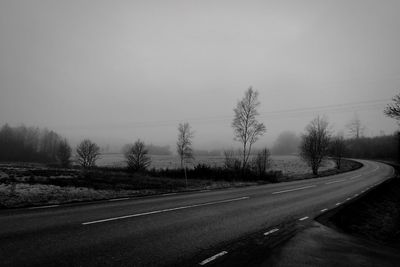 Road passing through landscape