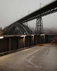 Bridge against sky in city