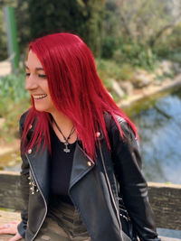 Close-up of a smiling young woman