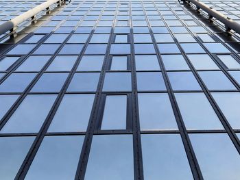 Low angle view of modern buildings against sky