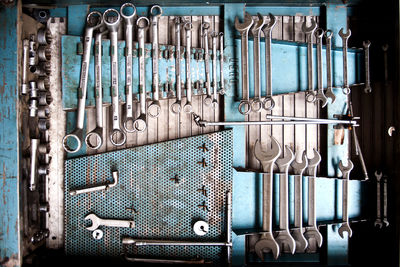 Close-up of old machine part