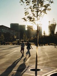 People walking on street in city