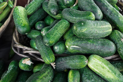 Close-up of green vegetables for sale in market