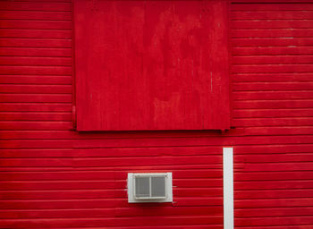 Full frame shot of red wall