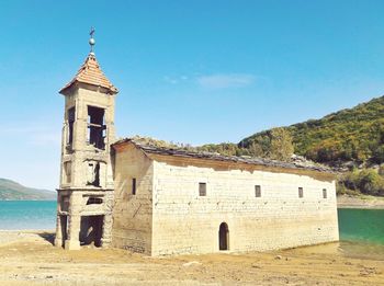 View of bell tower at seaside