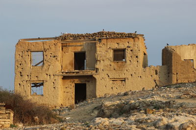 Old building against clear sky