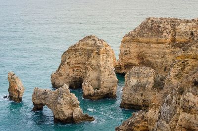 Rock formations by sea