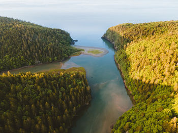 A tidal river leads to the bay of fundy in new brunswick