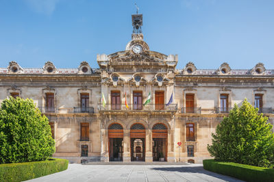 Low angle view of historic building against sky