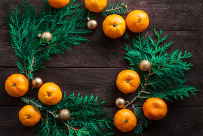 Orange fruits on table