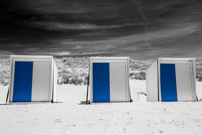 Blue beach against sky