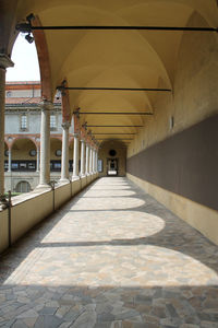 Empty corridor of building