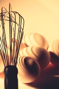 Close-up of bowl over white background