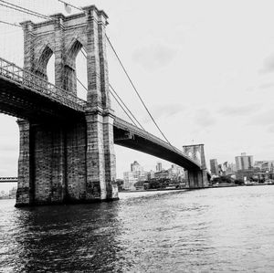 Low angle view of bridge over river