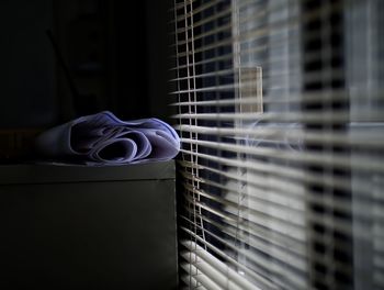 Close-up of window blinds