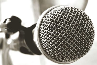 Close-up of microphone