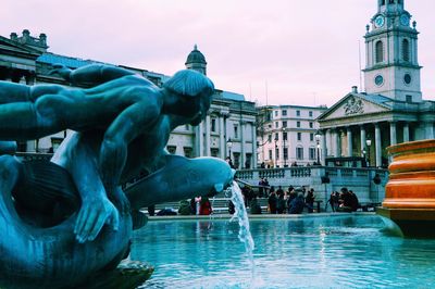 Low angle view of statue of liberty