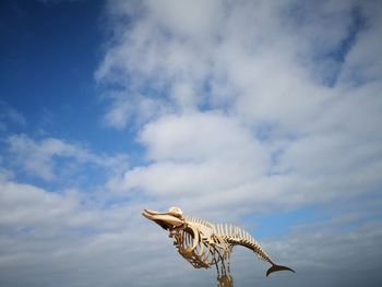 Low angle view of a bird sculpture