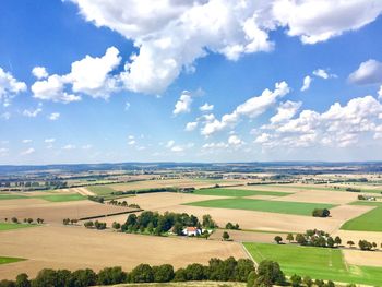 High angle view of landscape against sky