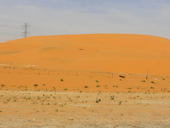 Scenic view of desert against sky