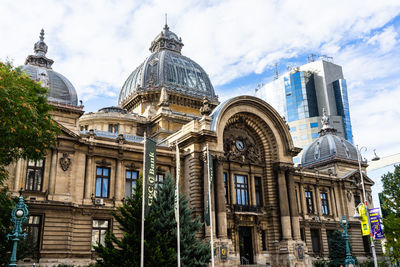 Low angle view of historic building against sky