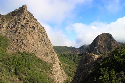 Scenic view of rocky mountains against sky