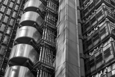 Low angle view of lloyds building in the city of london