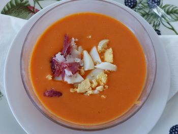 Close-up of soup in bowl