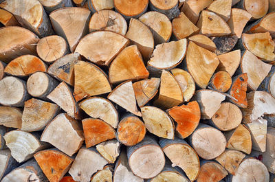 Full frame shot of logs