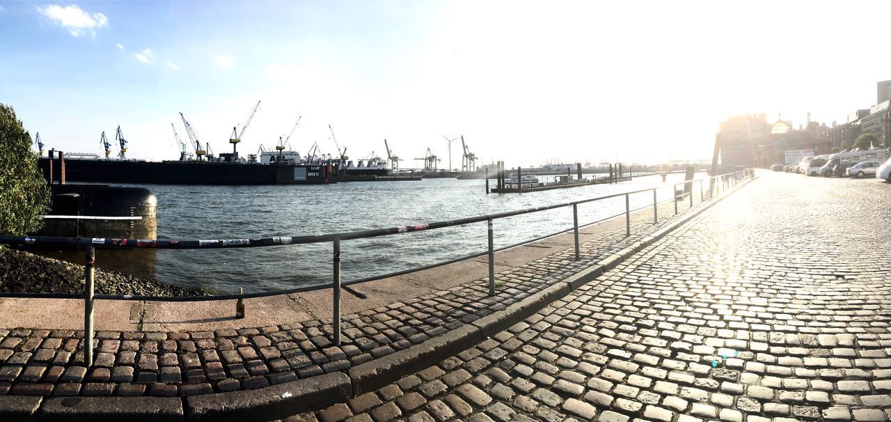 VIEW OF HARBOR AGAINST SKY