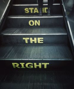 Low angle view of information sign