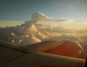 Aerial view of cloudscape during sunset