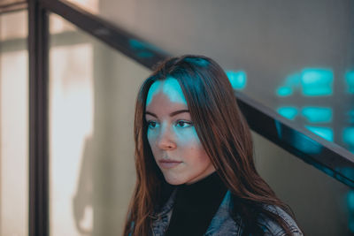 Portrait of beautiful young woman