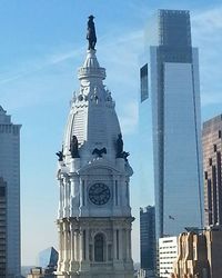 Low angle view of tower against sky