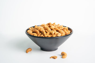 Close-up of sweet food against white background