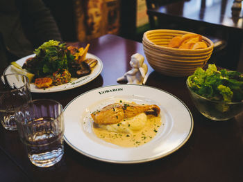 Close up of food on table