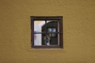 Close-up of window on wall