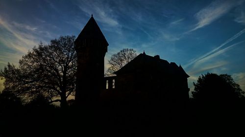 Low angle view of church against sky