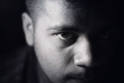 Close-up portrait of young man