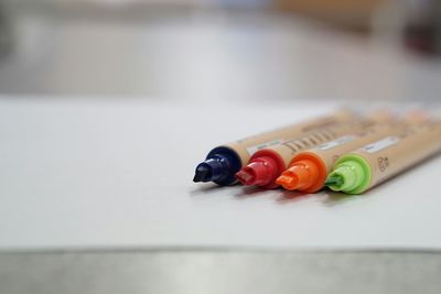 Close-up of colored pencils