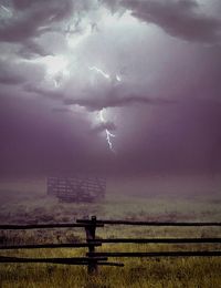 Scenic view of landscape against cloudy sky